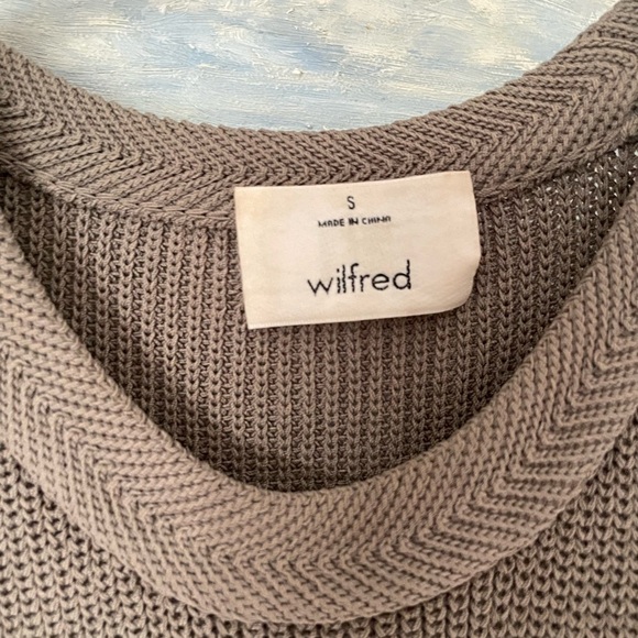 Aritzia Wilfred Sleeveless Knit Tunic Army Green size Small NWOT - Picture 2 of 6